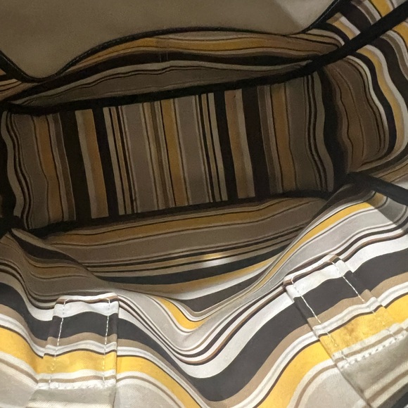 Coach cream canvas tote with navy leather trim.  VGUC - Picture 8 of 8